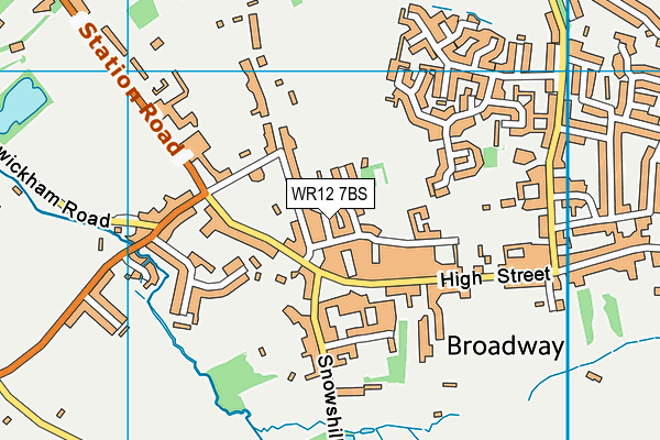 WR12 7BS map - OS VectorMap District (Ordnance Survey)