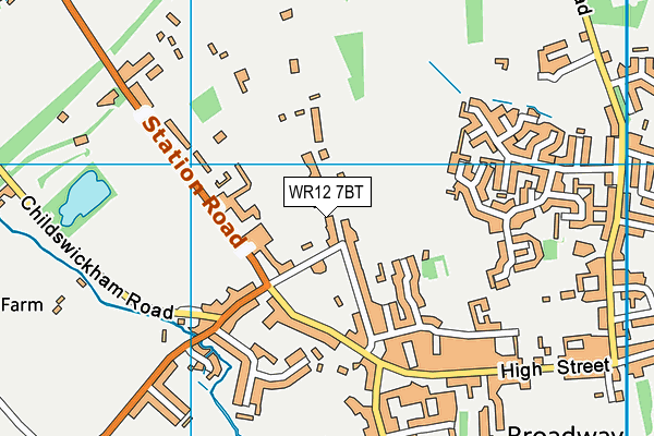 WR12 7BT map - OS VectorMap District (Ordnance Survey)
