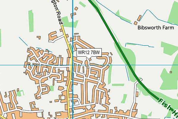 WR12 7BW map - OS VectorMap District (Ordnance Survey)