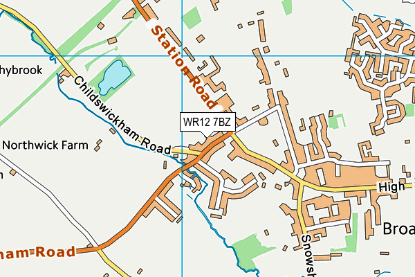 WR12 7BZ map - OS VectorMap District (Ordnance Survey)