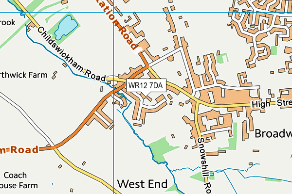 WR12 7DA map - OS VectorMap District (Ordnance Survey)