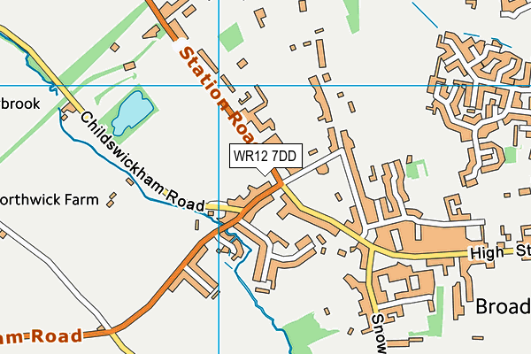WR12 7DD map - OS VectorMap District (Ordnance Survey)