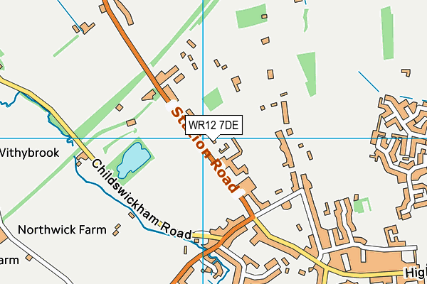 WR12 7DE map - OS VectorMap District (Ordnance Survey)