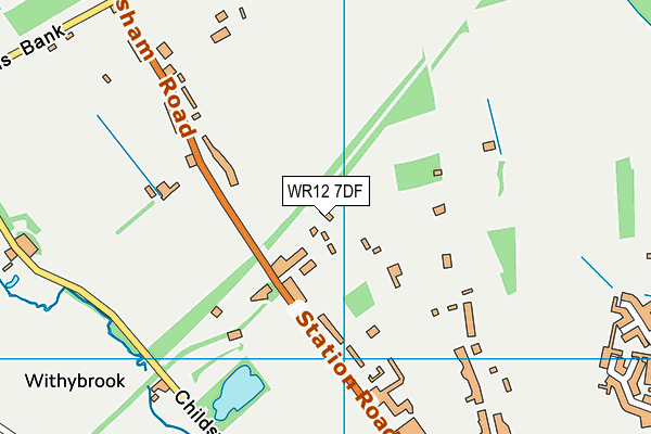 WR12 7DF map - OS VectorMap District (Ordnance Survey)