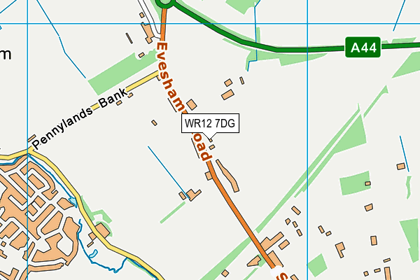 WR12 7DG map - OS VectorMap District (Ordnance Survey)