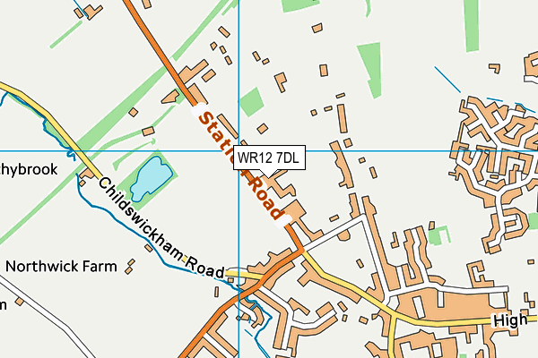 WR12 7DL map - OS VectorMap District (Ordnance Survey)