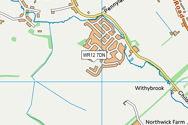 WR12 7DN map - OS VectorMap District (Ordnance Survey)