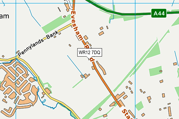 WR12 7DQ map - OS VectorMap District (Ordnance Survey)