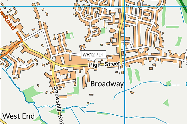 WR12 7DT map - OS VectorMap District (Ordnance Survey)
