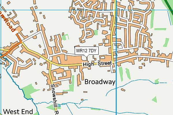 WR12 7DY map - OS VectorMap District (Ordnance Survey)