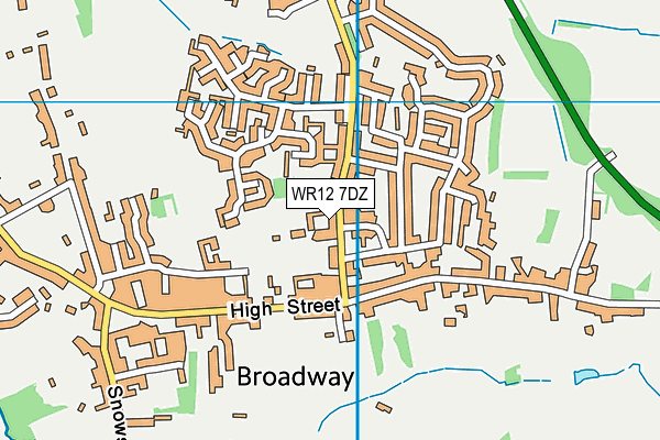 WR12 7DZ map - OS VectorMap District (Ordnance Survey)