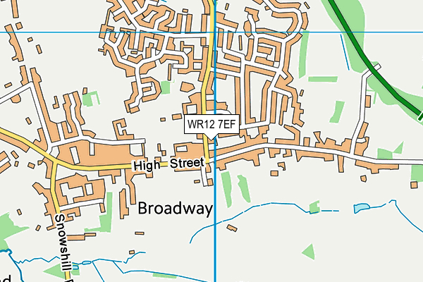 WR12 7EF map - OS VectorMap District (Ordnance Survey)