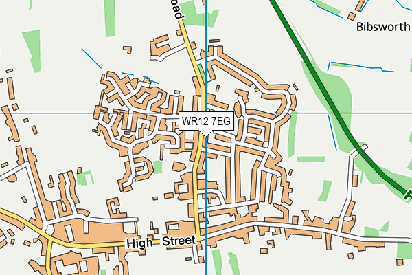 WR12 7EG map - OS VectorMap District (Ordnance Survey)