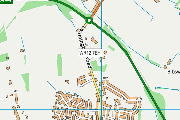 WR12 7EH map - OS VectorMap District (Ordnance Survey)