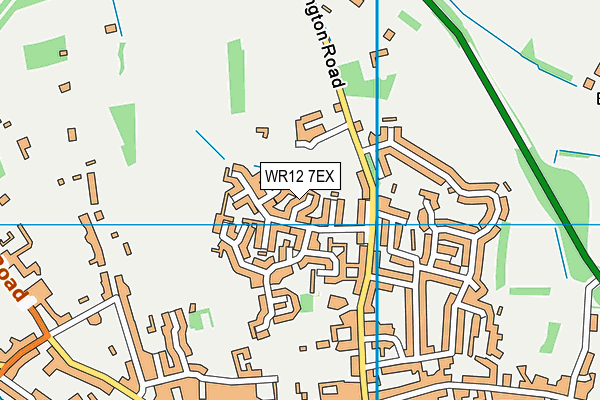 WR12 7EX map - OS VectorMap District (Ordnance Survey)