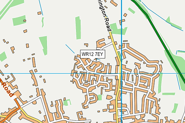 WR12 7EY map - OS VectorMap District (Ordnance Survey)
