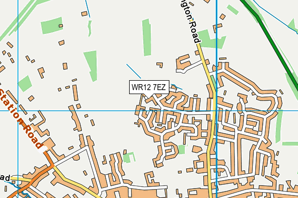 WR12 7EZ map - OS VectorMap District (Ordnance Survey)