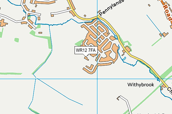 WR12 7FA map - OS VectorMap District (Ordnance Survey)