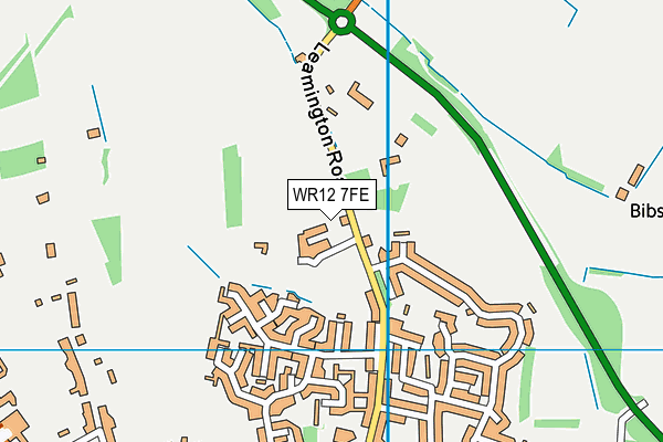 WR12 7FE map - OS VectorMap District (Ordnance Survey)