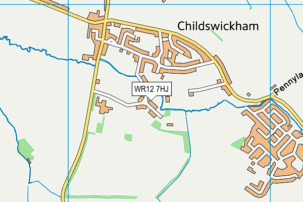 WR12 7HJ map - OS VectorMap District (Ordnance Survey)
