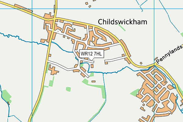 WR12 7HL map - OS VectorMap District (Ordnance Survey)
