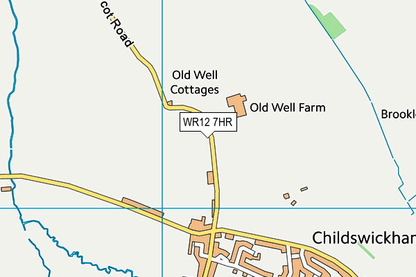 WR12 7HR map - OS VectorMap District (Ordnance Survey)