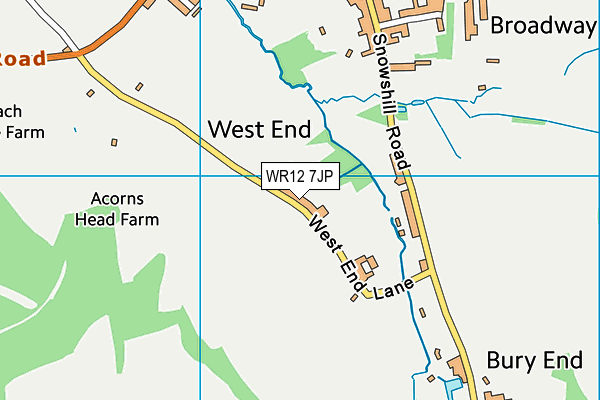WR12 7JP map - OS VectorMap District (Ordnance Survey)