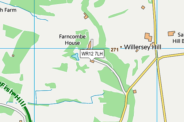WR12 7LH map - OS VectorMap District (Ordnance Survey)