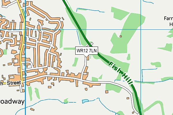 WR12 7LN map - OS VectorMap District (Ordnance Survey)
