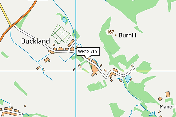 WR12 7LY map - OS VectorMap District (Ordnance Survey)