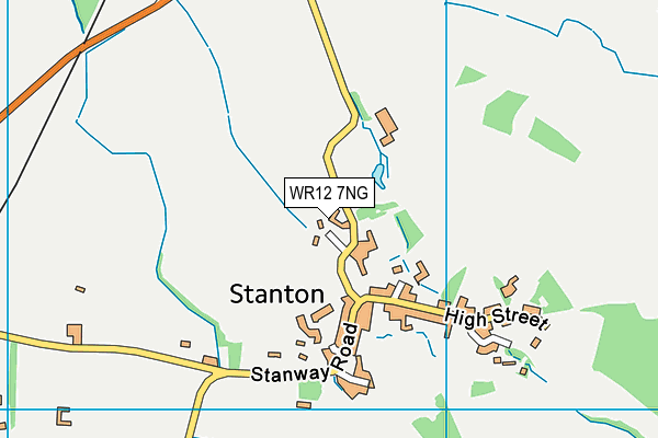 WR12 7NG map - OS VectorMap District (Ordnance Survey)