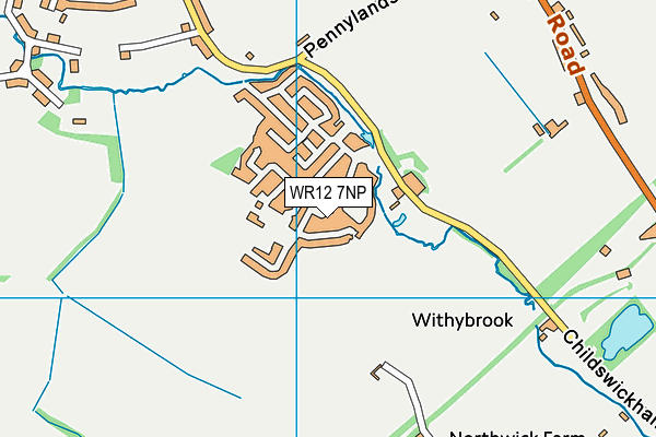 WR12 7NP map - OS VectorMap District (Ordnance Survey)