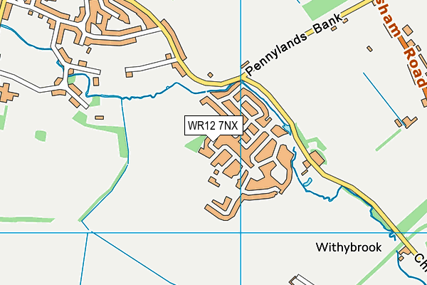 WR12 7NX map - OS VectorMap District (Ordnance Survey)