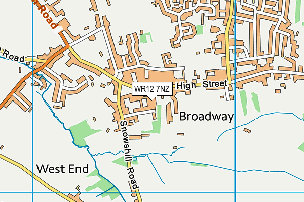 WR12 7NZ map - OS VectorMap District (Ordnance Survey)