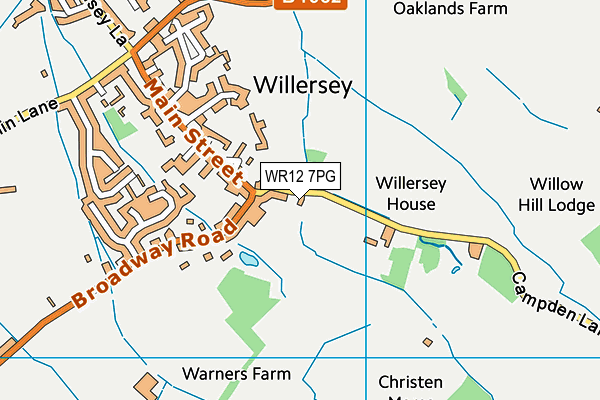 WR12 7PG map - OS VectorMap District (Ordnance Survey)