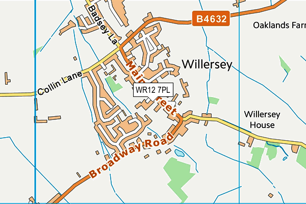 WR12 7PL map - OS VectorMap District (Ordnance Survey)