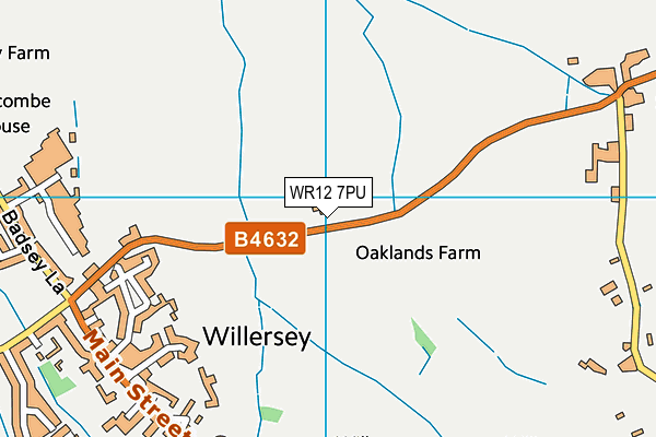 WR12 7PU map - OS VectorMap District (Ordnance Survey)