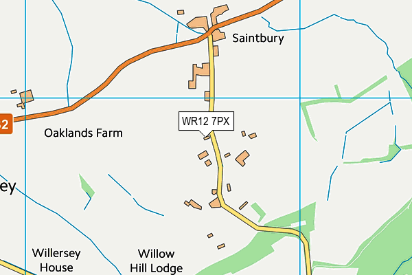 WR12 7PX map - OS VectorMap District (Ordnance Survey)