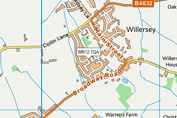 WR12 7QA map - OS VectorMap District (Ordnance Survey)