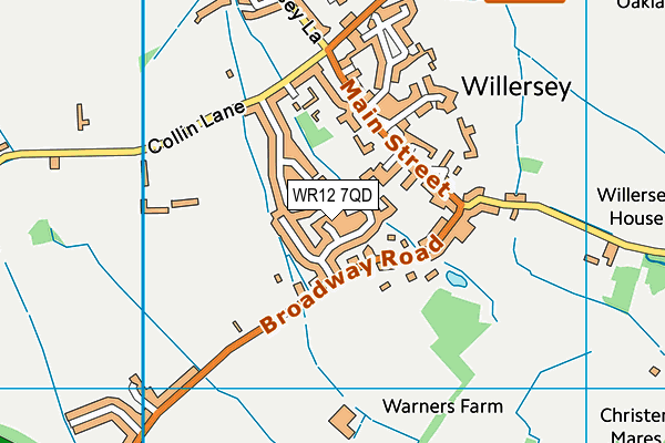 WR12 7QD map - OS VectorMap District (Ordnance Survey)