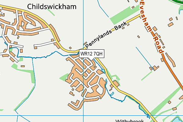 WR12 7QH map - OS VectorMap District (Ordnance Survey)