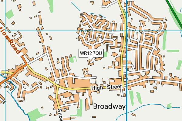 WR12 7QU map - OS VectorMap District (Ordnance Survey)