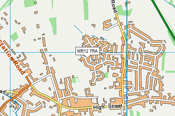 WR12 7RA map - OS VectorMap District (Ordnance Survey)