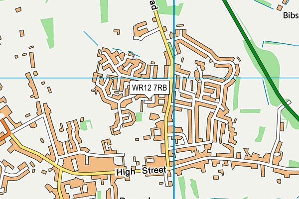 WR12 7RB map - OS VectorMap District (Ordnance Survey)