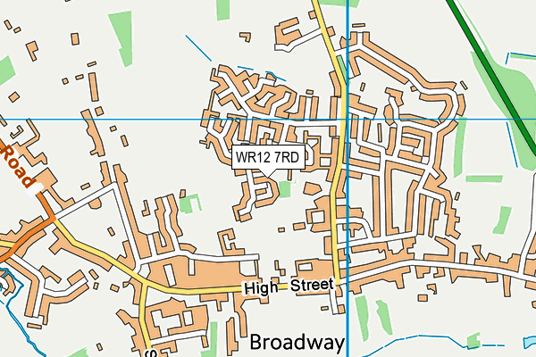WR12 7RD map - OS VectorMap District (Ordnance Survey)