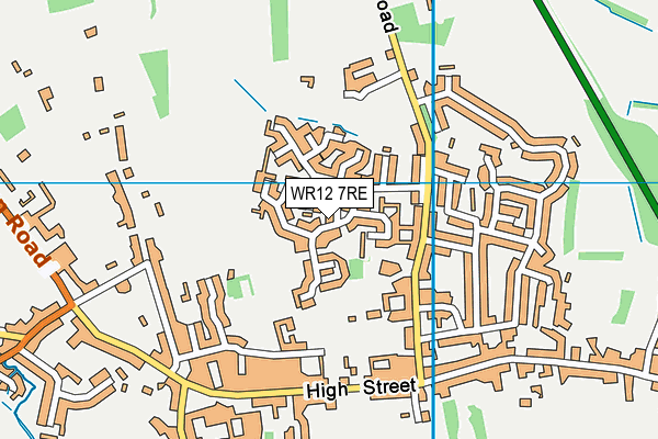 WR12 7RE map - OS VectorMap District (Ordnance Survey)