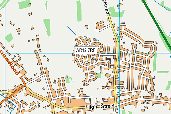 WR12 7RF map - OS VectorMap District (Ordnance Survey)