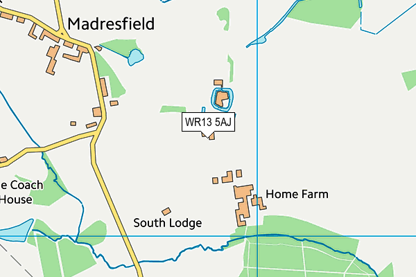 WR13 5AJ map - OS VectorMap District (Ordnance Survey)