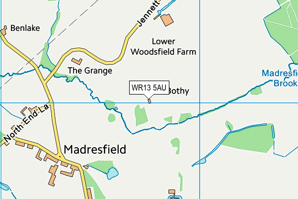 WR13 5AU map - OS VectorMap District (Ordnance Survey)