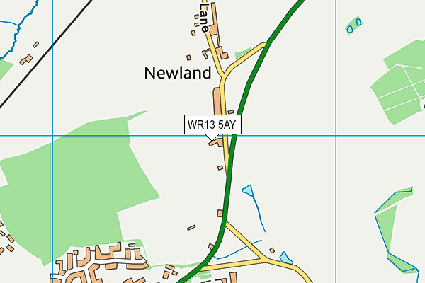 WR13 5AY map - OS VectorMap District (Ordnance Survey)